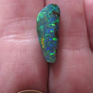 Boulder Gem Opal faced every colour of the rainbow 18mm x 7mm 6.3cts