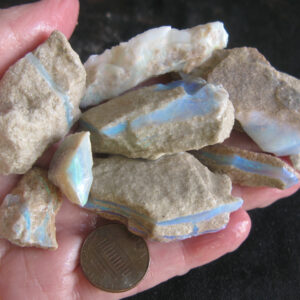Mintubi Opal Specimens on Sandstone (9 pieces) Reds &Greens 2.6oz