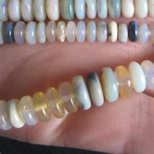 Lambina Opal Multi Coloured 4-9mm Rondel Bead Strand approx. 100cts IMG6269