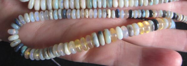 Lambina Opal Multi Coloured 4-9mm Rondel Bead Strand approx. 100cts IMG6269