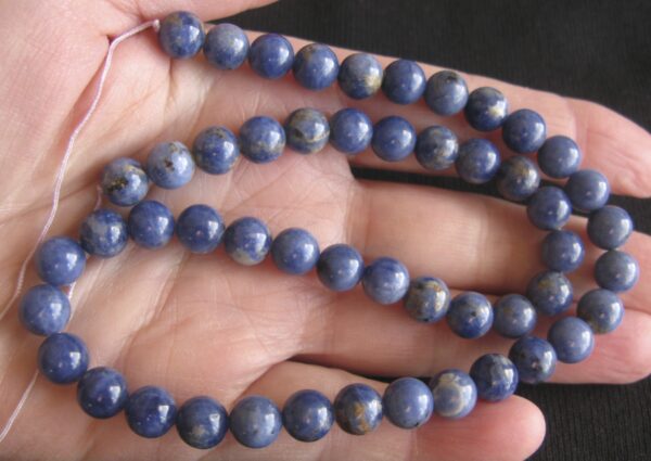 Lapis Lazuli Blue 8mm Round Bead Strand 165cts