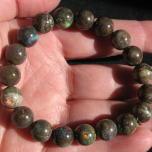Andamooka Quartz bracelet (natural) 10mm round (19 beads) 123cts IMG8857
