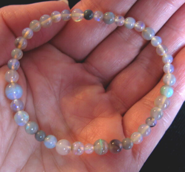 Lambina Opal Bracelet 5-7mm Round Beads 25cts IMG2876