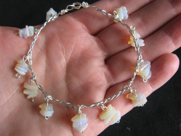 Wire Wrapped Opal Chip bracelet IMG5947