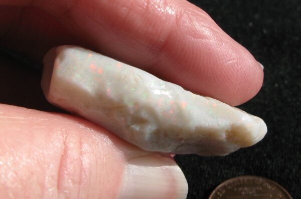 Coober Pedy Opal Full Colour Reds & Greens “skin to skin” pinfire opal, 17.1g IMG3788