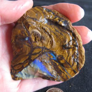 Boulder Opal Blue Green will stand alone 2.4” x 2.4” x 1” 3.5oz IMG4347