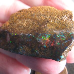 $200 IMG8183 - Boulder Opal Brilliant Reds Greens Golds (1/3 colour) 40mm x 28mm approx. 10.8g