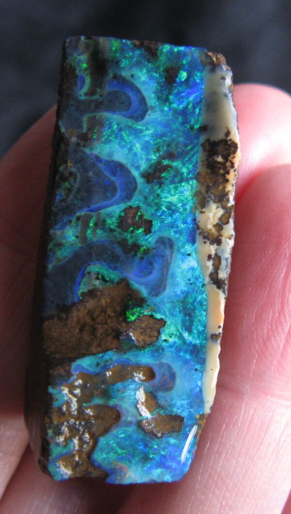 $600 IMG5118 - Boulder Opal - Stunning Blue & Green .412oz