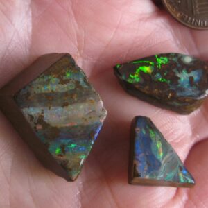 Boulder Opals x 3 - Perfect Earrings & Pendant Set 11.1g IMG1150 $75