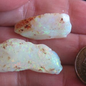 Andamooka Brilliant clean Gem stones (2) .2oz