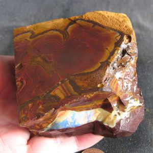 $180 IMG3102 - Koroit Boulder Opal Green 2.7” x 2.5” x 1.25” the opal is running back into the stone and there’s bits of green down the side 12.9oz