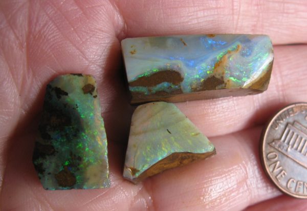 $75 IMG1207 - Boulder Opals very bright terrific value (3) $25 each 8.4g