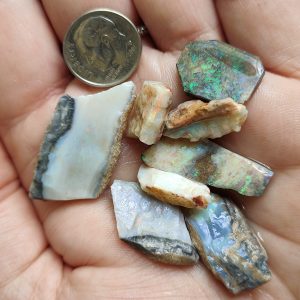 $98 IMG5008 - Mixed Opal with some Blacks & Some Andamooka Matrix Opal 1.6oz .