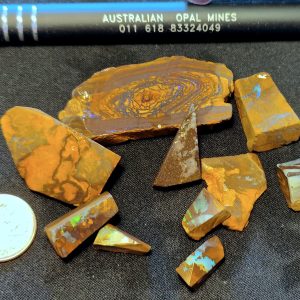 $30 IMG2233 - Boulder Opal x10 Specimens 1.28oz