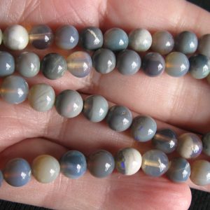 Opal - Lightning Ridge 7-8mm Round Bead Strand 103.9cts IMG4574