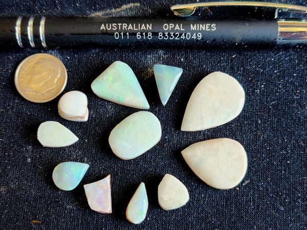 $46 Mixed Opal Pre-Shaped stones x 10 46cts IMG6672-79