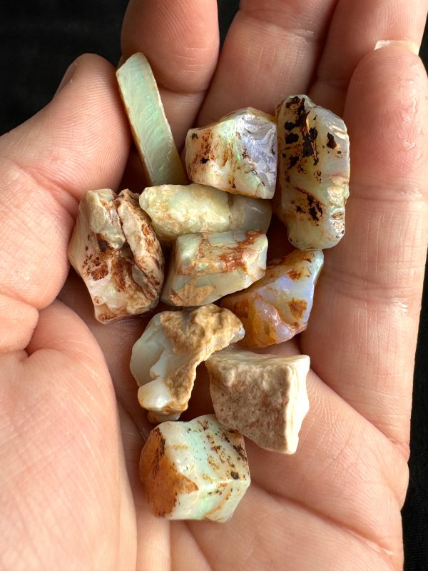 $325 IMG1720-1729 - Mixed Opal Nice sized stones Reds, Blues & Greens 1oz