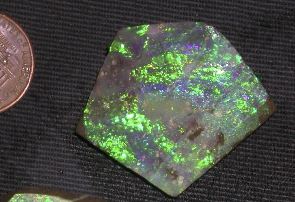$1,000 IMG4608 - Boulder Opal Greens & Blues 27mm x 28mm 46.9cts