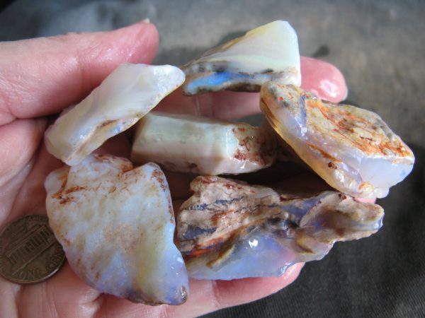 $118 IMG9722 - Opal Valley Blues suit carving (6 stones) $40/oz 2.96oz
