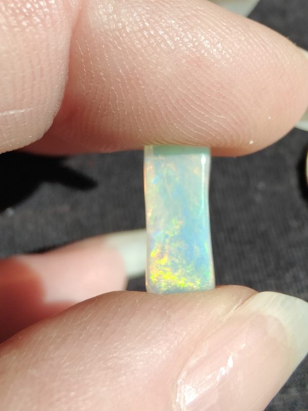 $165 IMG3420-28 - Mintubi Faced Rectangle Gem Red, Gold & Green .563g