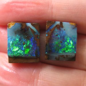 $2,250 IMG7649 - Boulder Opal Gem Split Greens & Golds 14mm x 12mm 20.75cts