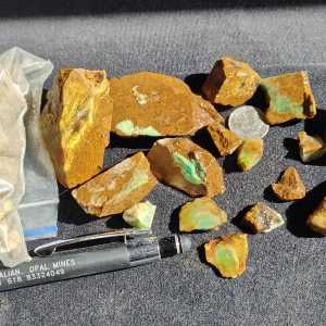 $25 IMG0438-9 - Chrysoprase Offcuts some Colour 8.5oz - BARGAIN!