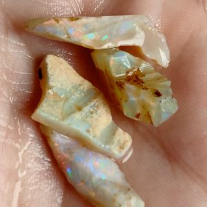 $425 IMG4619 - Andamooka Gem Pieces x4 Brilliant Gem Reds, Greens & Blues 4.55g