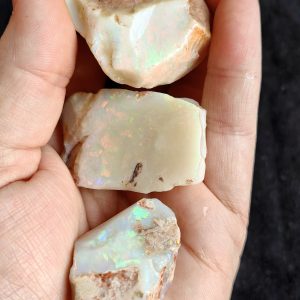$4,550 IMG1652 - Coober Pedy Gem 3 Very Large Beauties Reds, Blues & a Little Gold 2.6oz $1,750/oz