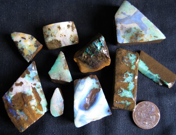 $500 IMG0681 - Boulder Faced Opals (10) 2.86oz