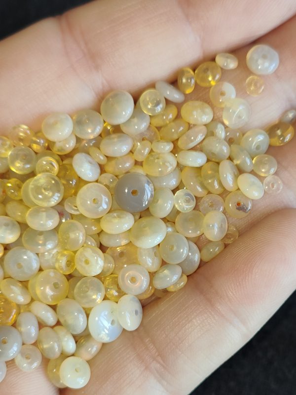 $141 IMG3102 - Lambina Amber Rondel Loose Beads 4-8mm 141cts