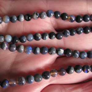 $375 IMG5648 - Lightning Ridge Black Opal 5-6mm Round 52cts