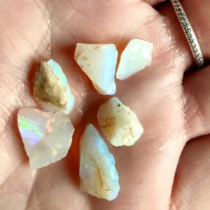 $495 IMG3176 - Andamooka 6 Small Gems Greens & Reds 5.59g