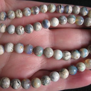 $120 IMG7746 - Lightning Ridge 7-8mm Round bead Strand 109cts