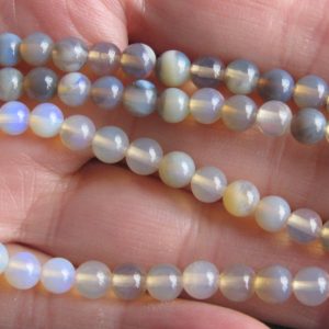 $140 IMG6429 - Andamooka some great Blues & Greens 5mm Round Bead Strand 56cts