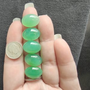 $237.50 IMG2285 - Chrysoprase 18x13mm x 5 Cabochons 47.5cts $5/ct