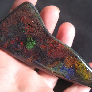 $415 IMG3961 - Andamooka Rainbow Matrix Side A Brilliant Reds double sided 2.67oz 413.8cts