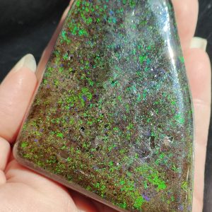 $430 IMG1895 - Rainbow Matrix Opal double sided Brilliant Greens one side, Reds the other 4.45oz 689cts skin to skin