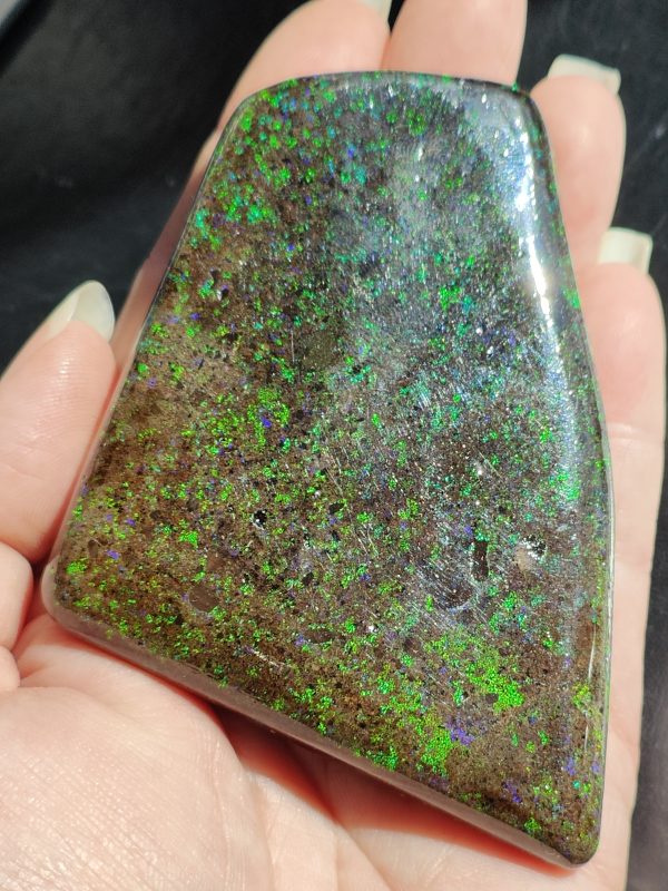 $430 IMG1895 - Rainbow Matrix Opal double sided Brilliant Greens one side, Reds the other 4.45oz 689cts skin to skin