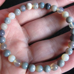 $44 IMG7722 - Lightning Ridge 6mm Round Bracelet 37cts