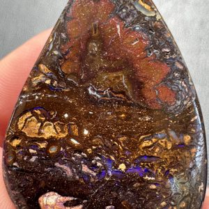$100 IMG4164 - Qld Boulder opal /Drilled pendant 38 x 36 x 7mm 74cts