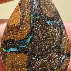 $160 IMG4265 - Qld Boulder opal /Drilled pendant 45 x 31 x 5mm 75.2cts