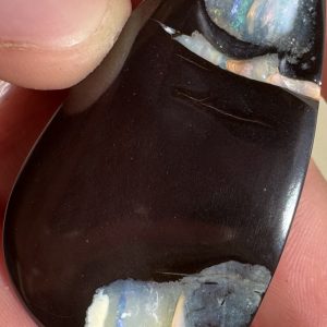 $250 IMG4280 - Qld Boulder opal /Drilled pendant 48 x 25 x 9mm 122.9cts