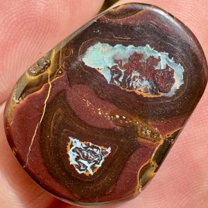 $59 IMG3565 - Qld Boulder opal /Double sided Yowah nut 22 x 17 x 3mm 21.6cts
