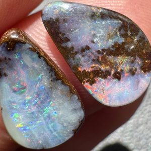 $59 IMG3995 - Qld boulder opal pair 11 x 6 x 1mm 11 x 6 x 1mm 5cts