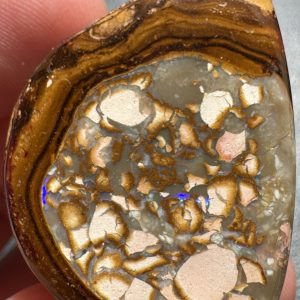 $80 IMG4121 - Qld Boulder opal /Yowah nut Drilled pendant 33 x 24 x 6mm 54.3cts