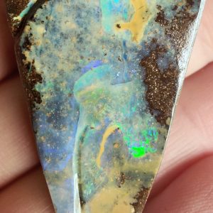 $300 IMG1608 - QLD Boulder Opal Pendant - Drilled 48x22x10mm 108.4cts 21.68g .jpg