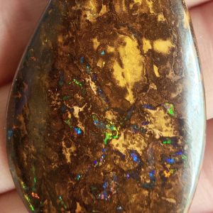 $300 IMG1611 - QLD Boulder Opal Pendant - Drilled 51x30x8mm 84.9cts 16.98g .jpg