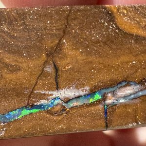 $39 IMG4370 - Qld Boulder opal /Drilled pendant 32 x 14 x 7mm 33.1cts