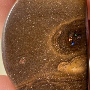 $39 IMG4434 - Qld Boulder opal / Yowah nut Drilled pendant 26 x 18 x 8mm 24.6cts