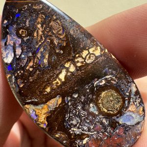 $60 IMG4456 - Qld Boulder opal /Drilled pendant 40 x 21 x 7mm 51.7cts